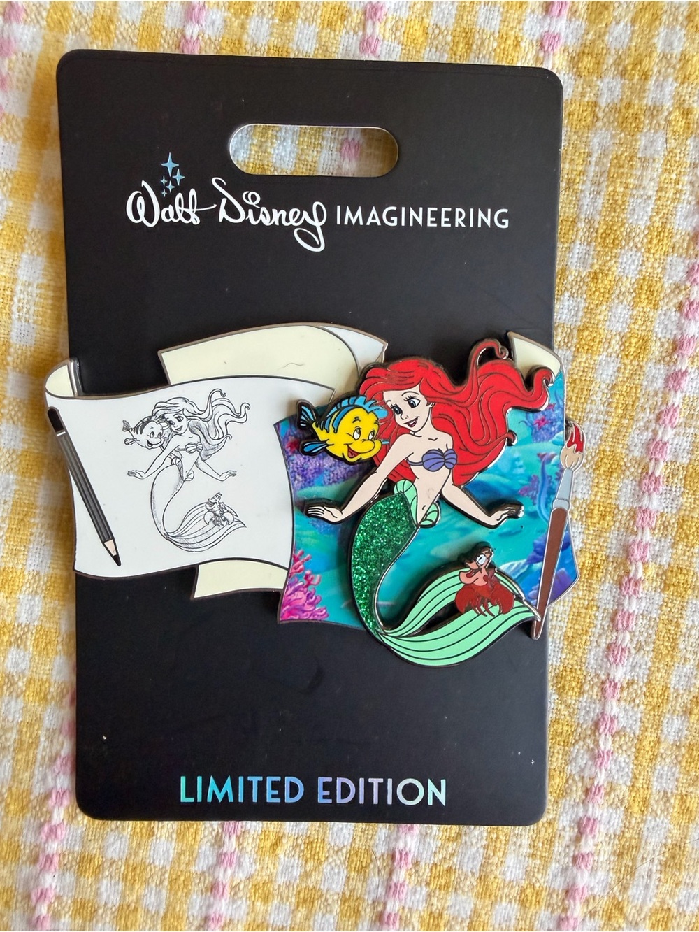 Disney Wdi MOG Ariel Flounder Sebastian Off the Page LE 300 Pin Little Mermaid